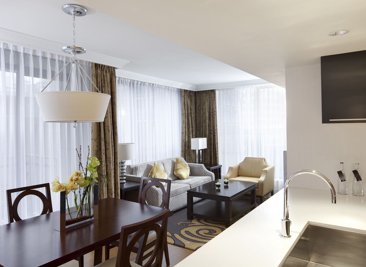 The stylish and uber comfortable L'Hermitage interior Celebrity hotels in Vancouver