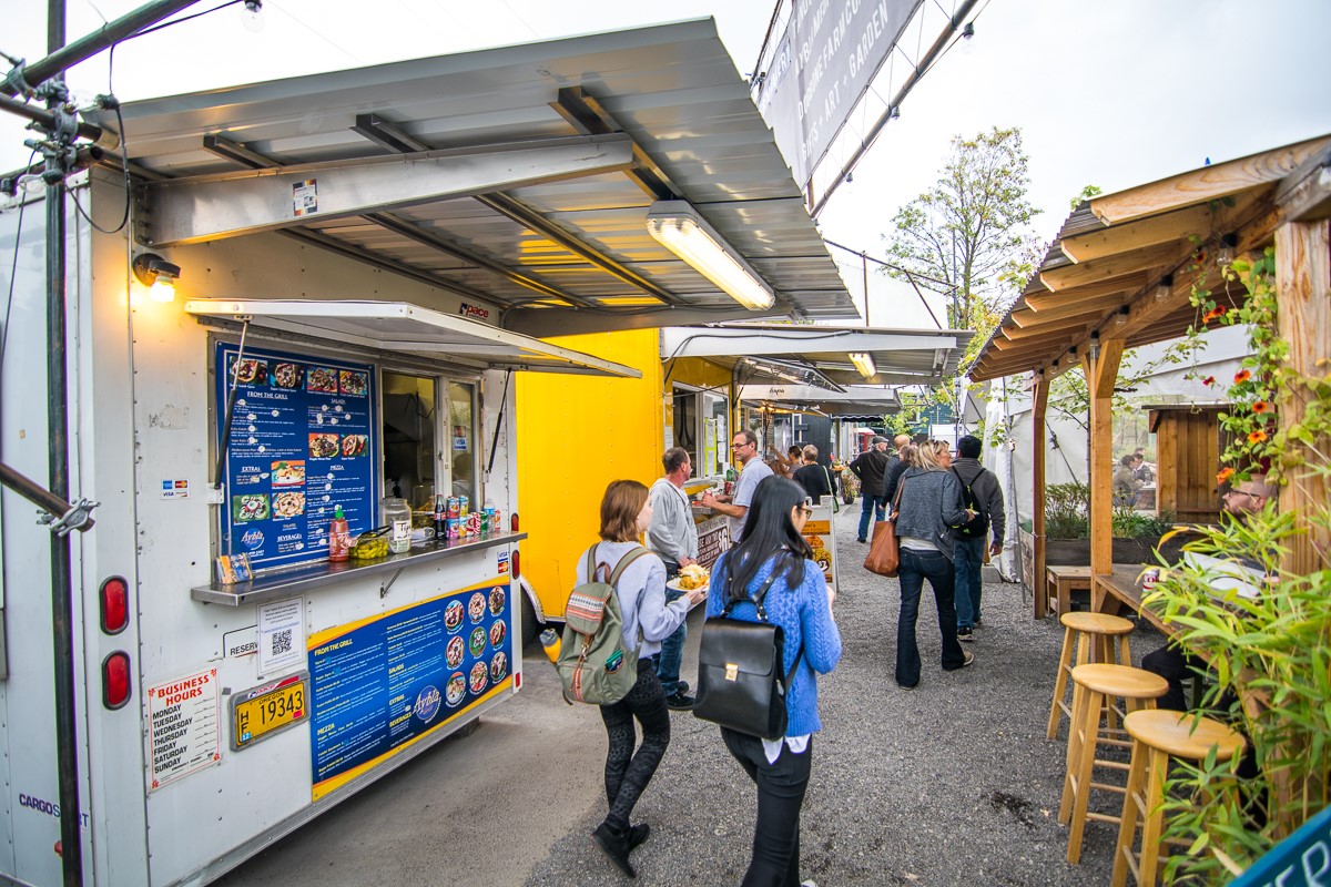 With so many food truck options, better to take a tour and hit them all! Photo by Authors.