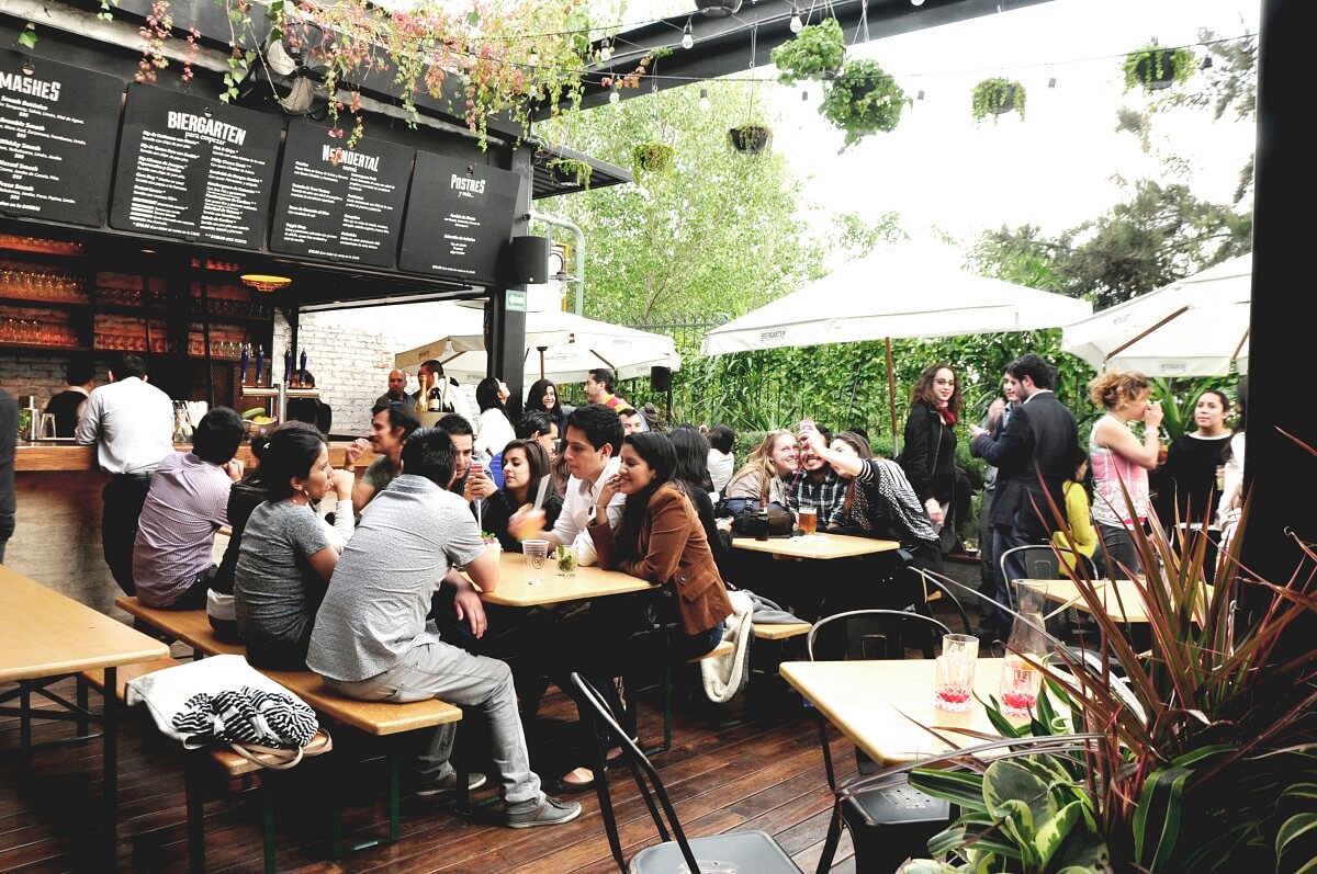 Biergarten mercado Roma