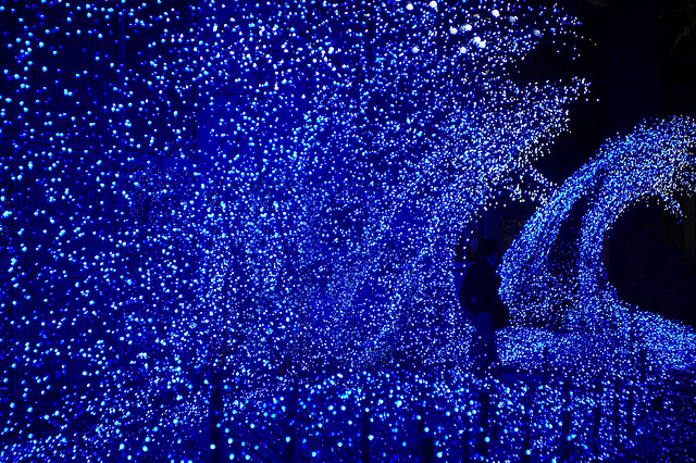© mrhayata via Flickr Illuminations de Noel à Shiodome Caretta - Tokyo - Japon