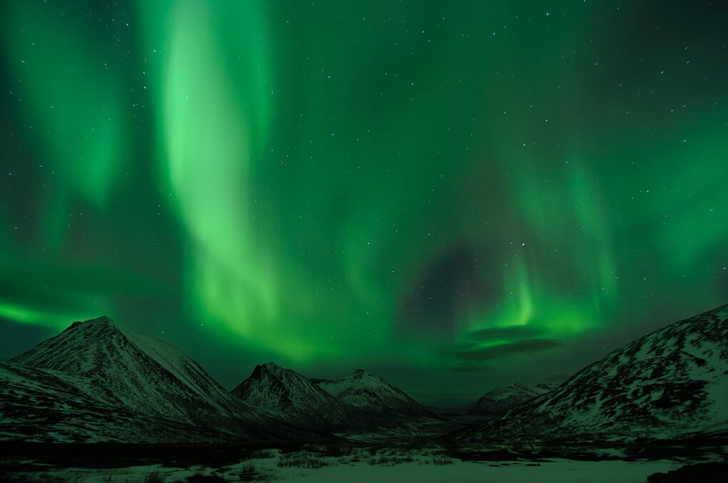 Aurore boréale en Norvège Aurore Boréale à Kvaloya en Norvège