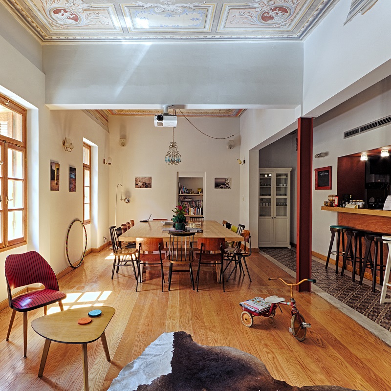 Salle commune du City Circus Athens Hostel Salle commune du City Circus Athens Hostel