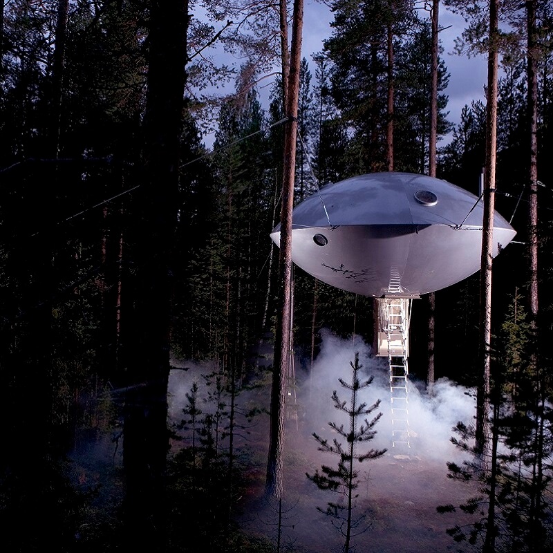 Tree Hotel Tree Hotel en forme de soucoupe - Suède