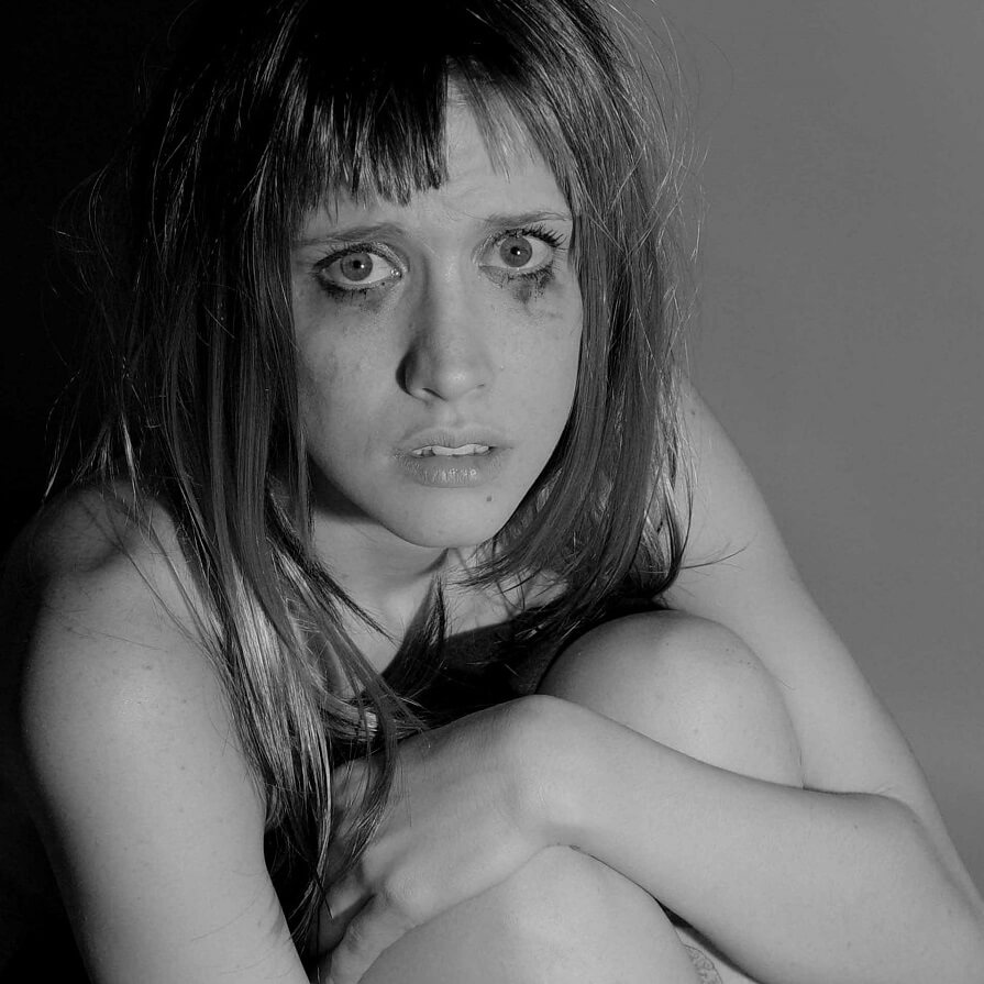 Peur Fille effrayée à Halloween