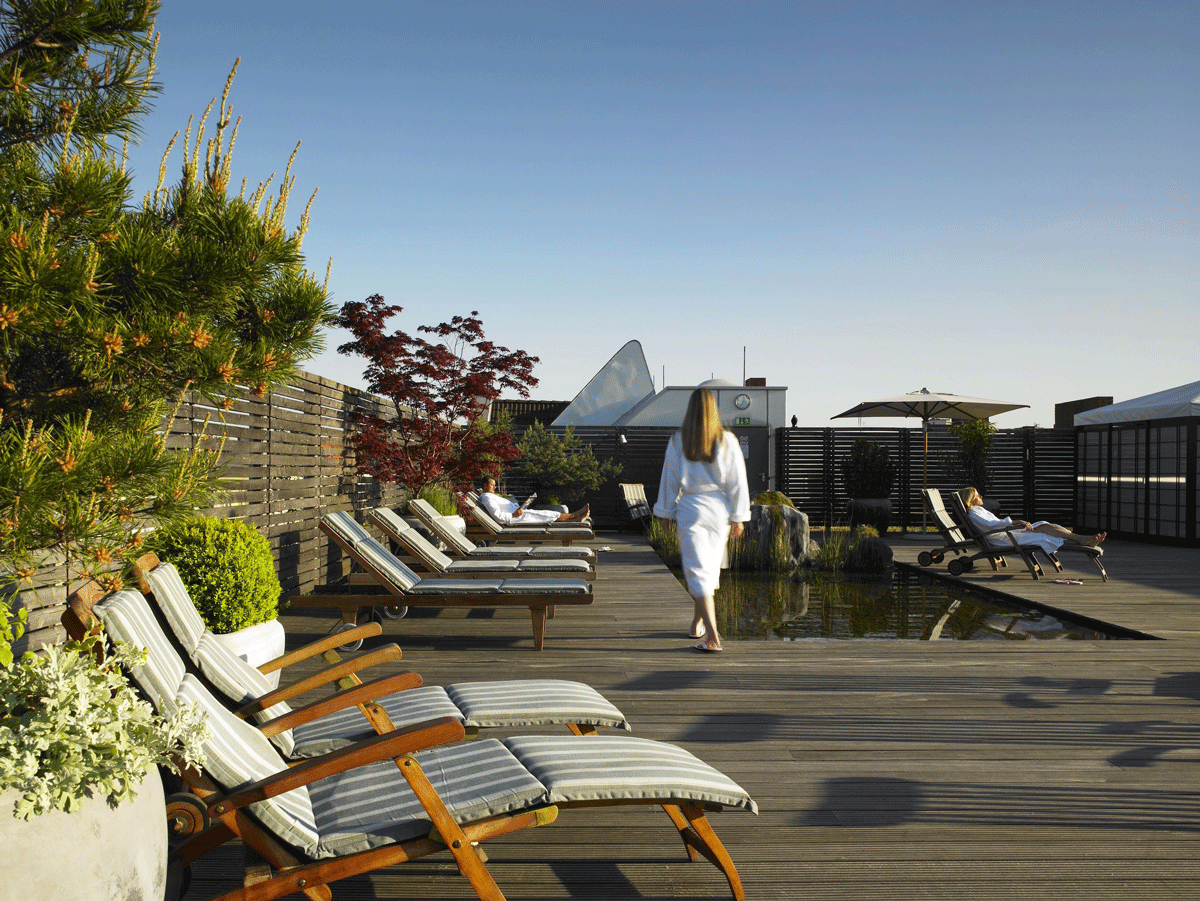Der Wellnessbereich des Sporthotels Aspria Ku'Damm Berlin.