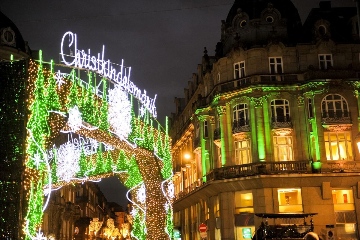 Weihnachtsmarkt in Straßburg Frankreich