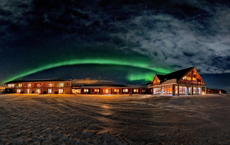 Blick auf das Hotel Rangá New Aurora