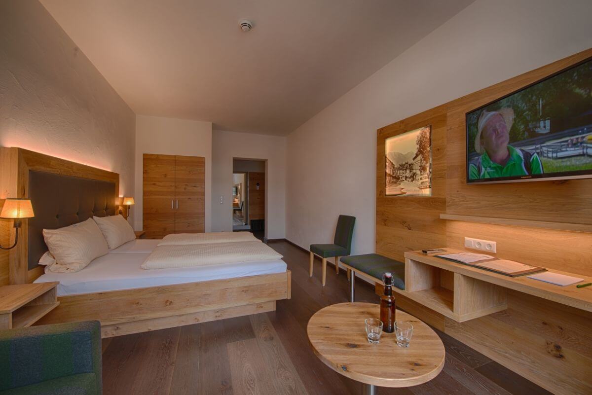 Hopfendarre Doppelzimmer im Bierhotel Griesbräu