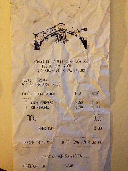 Bouqueria - 9 euro