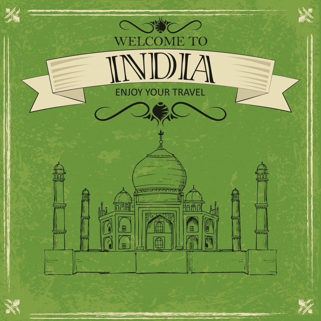 Vintage India Postcard Taj Mahal of India