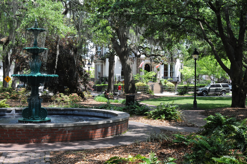 Lafayette Square in historic Savannah Historic Lafayette Square in Savannah