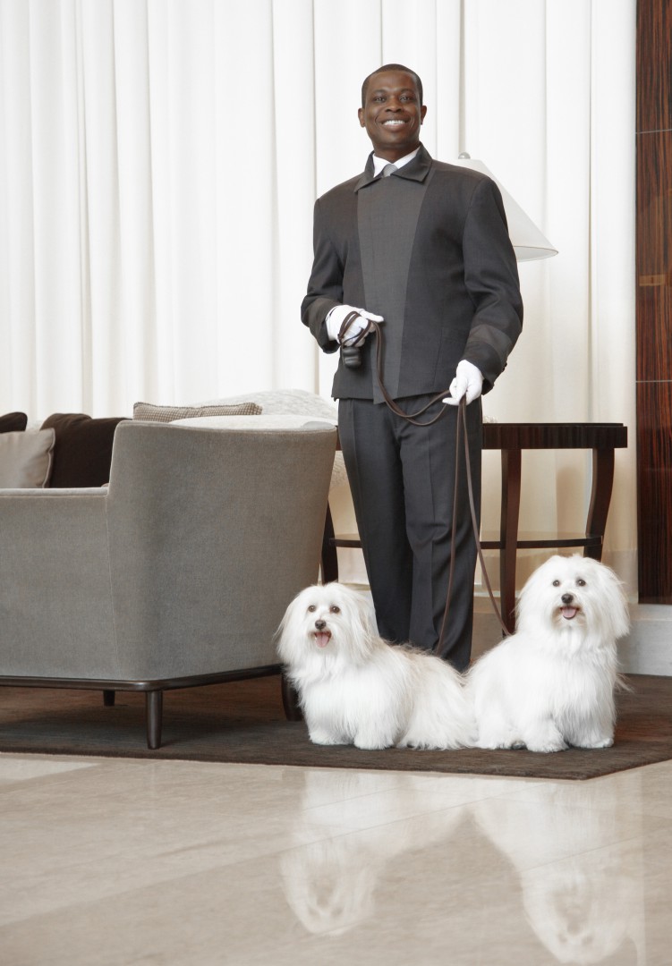 Concierge with dogs at the Trump Hotel Dog friendly hotels Chicago