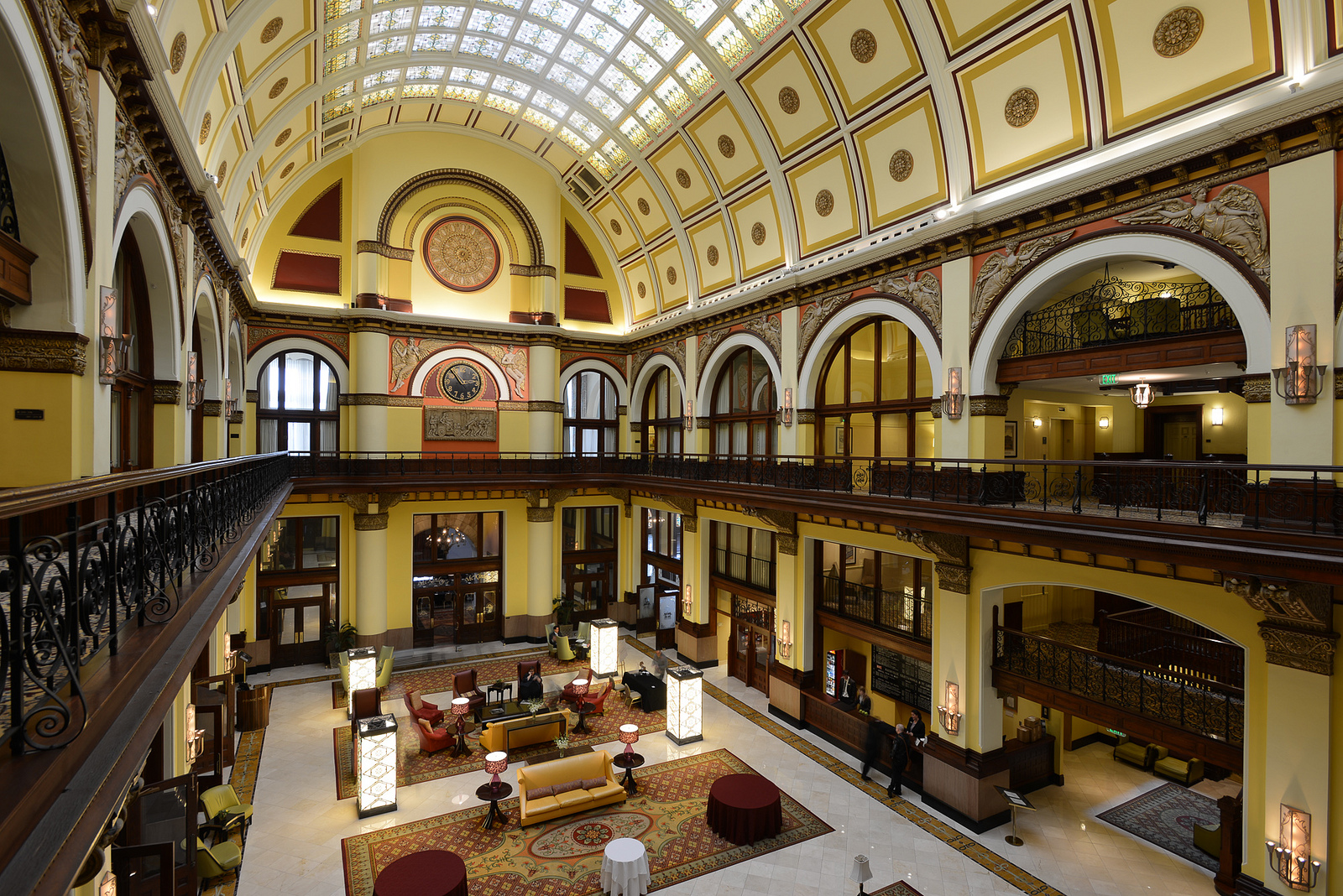 Union Station Hotel lobby and former railway station Uniton Station Hotel in Nashville, TN.
