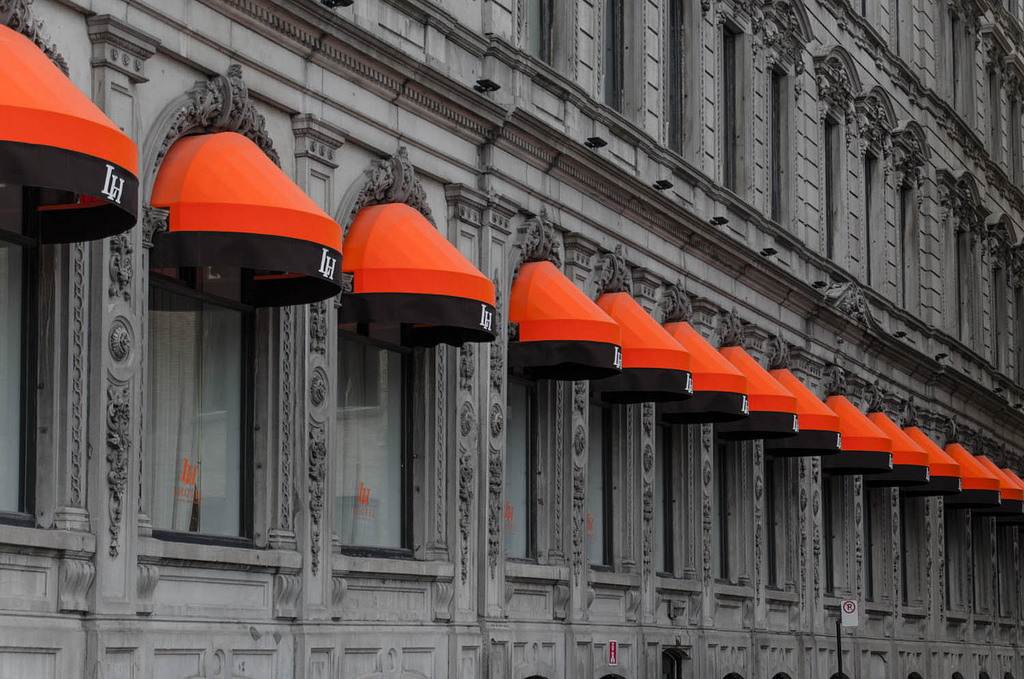 The historic facade at the l'Hotel Montreal Best hotels in Montreal