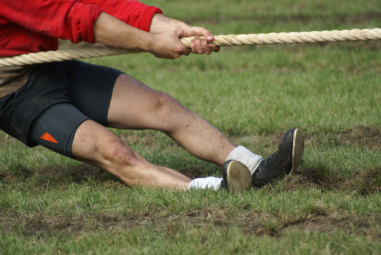 Tug of war on the banks of the Mississippi The Great River Tug Fest Port Byron IL.