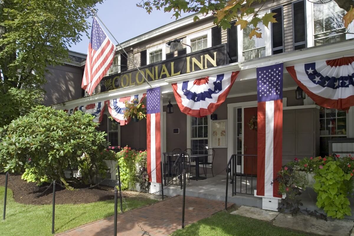 Nothing wrong with a show of stars and stripes Colonial Inns Concord Massachussetts