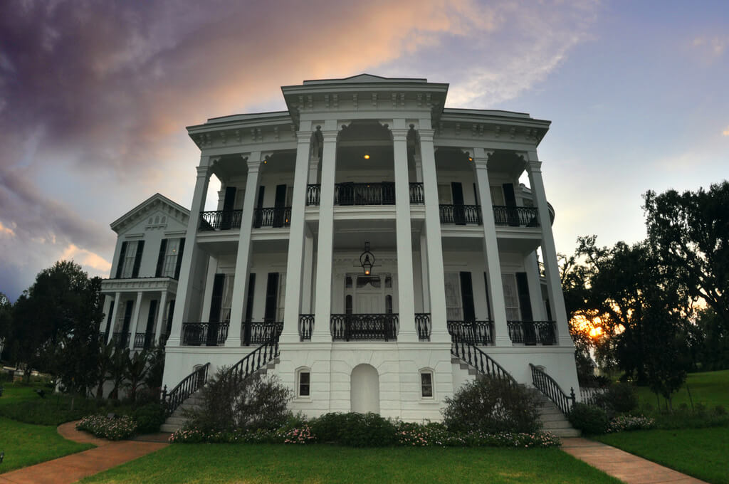 A perfect example of Antebellum period architecture. Historic Nottaway Plantation Hotel Louisiana