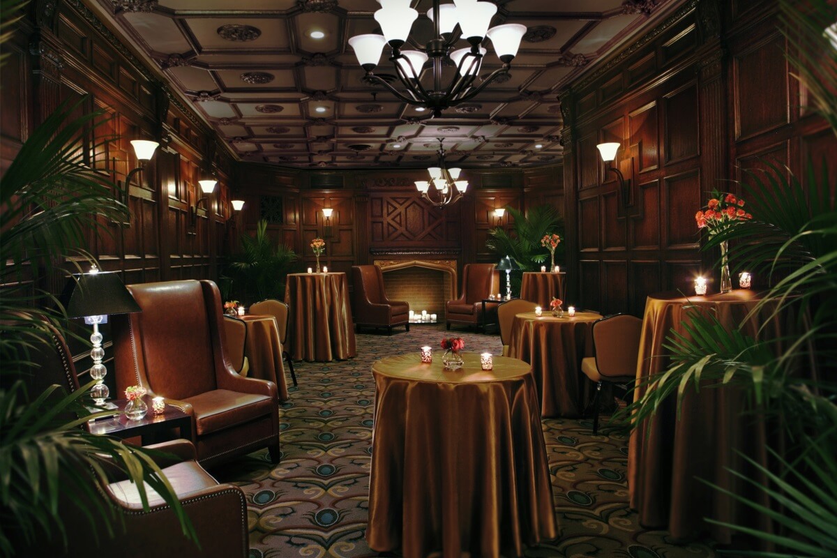 The rich and dark Palmer House interior Historic Chicago Hotel Palmer House