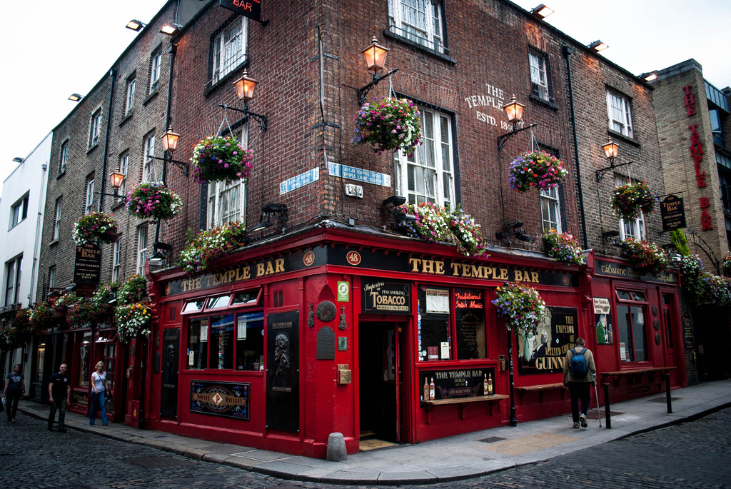 cultura celta The Temple Bar en Dublín.