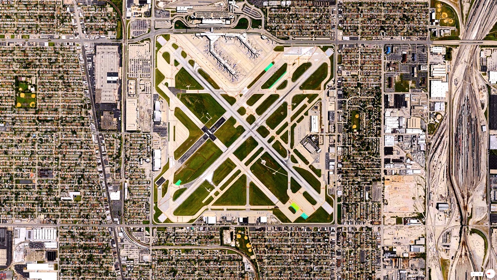 Aeropuerto Internacional Chicago Midway, Illinois, Stati Uniti – 41 ° 47’10 “N 87 ° 45’09″ W.