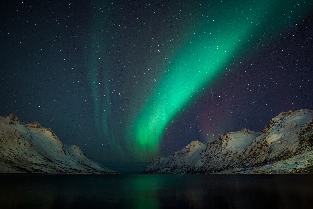 Aurore boréale en Norvège Aurore Boréale à Tromso en Norvège