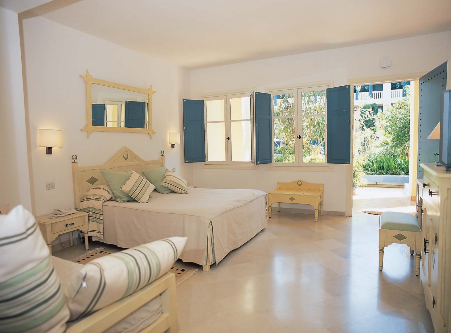 Eines der 170 Zimmer der Anlage