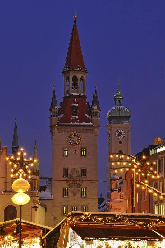 Weihnachtsmarkt in München am Rathaus