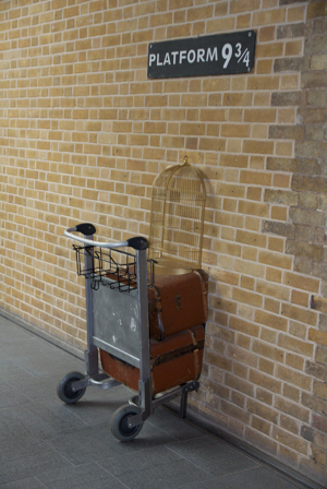 Das Gleis 9 3/4 am King's Cross Bahnhof.
