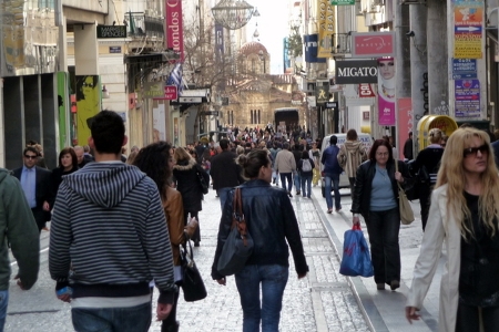 Ermou Street in Athen