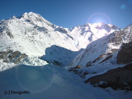 SaasFee in der Schweiz.
