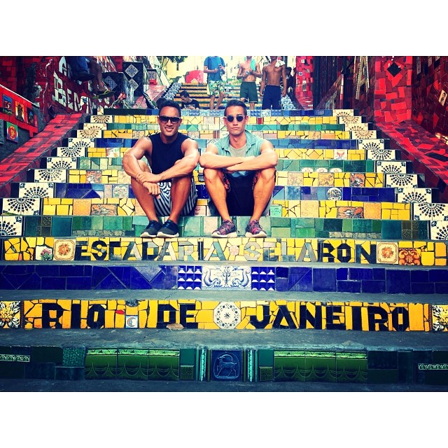 Zwei Touristen in Rio de Janeiro in Brasilien.