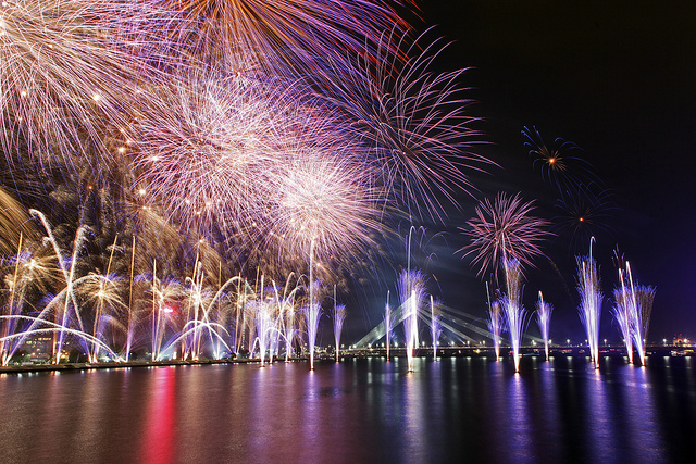 Silvester in Riga, Lettland
