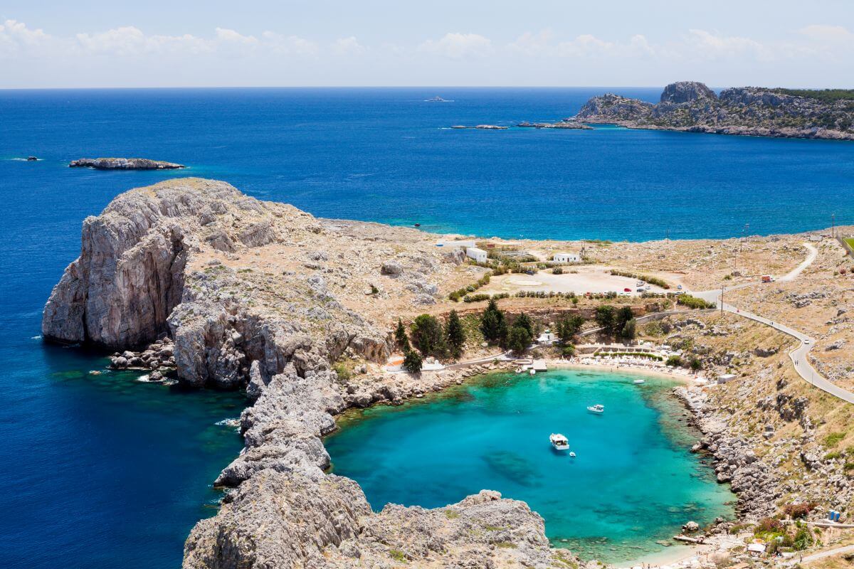 St Pauls Bucht Lindos Rhodos Griechenland