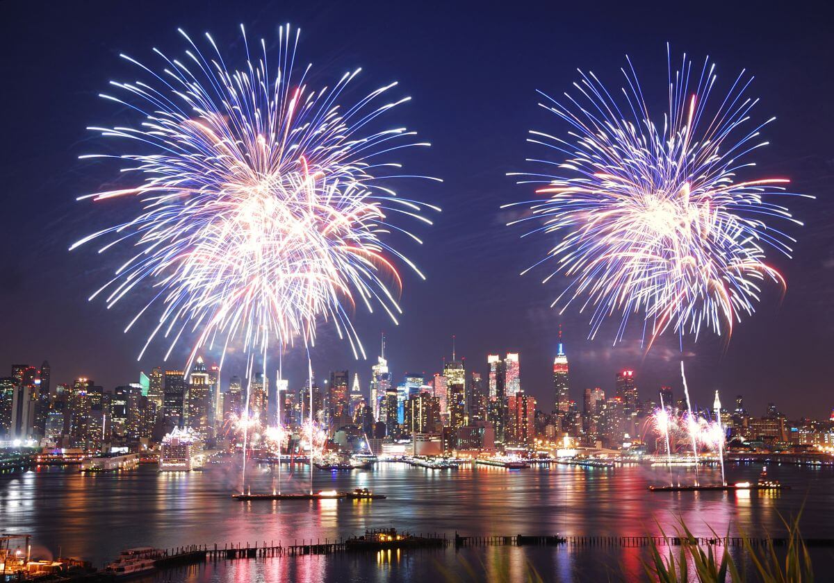 Feuerwerk über New York
